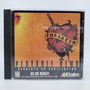 Akklaim Forsaken Playable Demo Computer Video Game (1997) Windows 95 CD-ROM